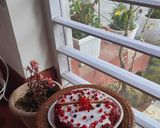 A picture of step 9 of #cook pad India#Velvet Sponge Beetroot Ragi Red cake#.