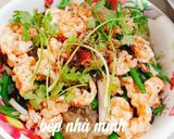 Hình bước làm 2 của món Tôm thẻ xào đậu nấm