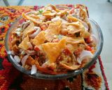 A picture of step 8 of Samosa chaat.