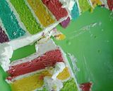 Foto langkah ke 9 dari resep Rainbow cake kukus.
