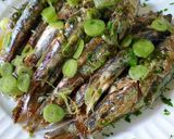 Foto del paso 5 de la receta: Boquerones a la plancha con majado Urrutia y brotes de cebolleta