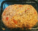 Foto del paso 4 de la receta: Pastel de carne relleno de jamón, queso y albahaca