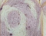 Foto langkah ke 7 dari resep Swirl Loaf Bread - roti tawar ubi ungu 2 motif.