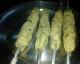 A picture of step 6 of Raw banana seekh kabab.
