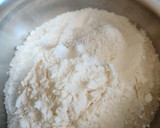 A picture of step 1 of Rava dosa/Semolina dosa.