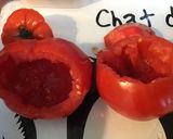 Une image de l'étape 2 de Tomates cœur de bœuf farcies fromage frais de brebis,pistaches et épices.