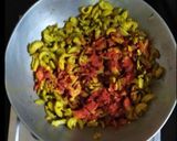 A picture of step 2 of Kantola Subji (Gujarati style).