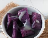 Foto langkah ke 3 dari resep Ubi Ungu Kukus Toping Keju.