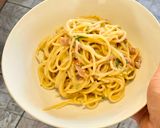 A picture of step 7 of Cheesy Bacon Pasta.