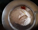 A picture of step 2 of Rajgira katori chat.