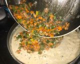 A picture of step 7 of White Pasta- made by my daughter.