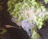 A picture of step 1 of Tricolor Halwa Parfait.
