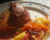 Foto del paso 9 de la receta: Carrilleras de cerdo al horno con patatas y verdurita (con ratafia)