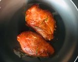 A picture of step 1 of Smoked Paprika + Fresh Rosemary Chicken with Saffron-Bacon-Mushrooms-Red Onions Cream Sauce.