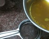 A picture of step 3 of Tulsi haldi mix kadha.