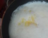 A picture of step 1 of Mango custard with caramel flavour.