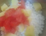 A picture of step 3 of Sabudana tahari.