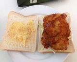 A picture of step 8 of Japanese Chicken katsu sandwich.