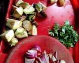वांग बटाटा भाजी (vanga batata bhaji recipe in martahi) रेसिपी स्टेप 1 फोटो 