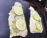Une image de l'étape 8 de Filets de lieu noir au citron vert, ail et romarin.