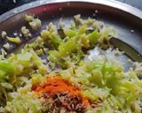 A picture of step 4 of Gobhi paratha with mitha Dahi.