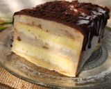 Foto del paso 21 de la receta: 🍌Torta helada / Postre banana split - con dulce de leche y mantequilla de maní bañado en chocolate🍌