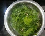 A picture of step 1 of Sarso ka Saag.