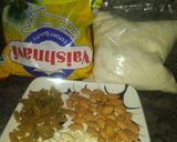 A picture of step 1 of Coconut laddu.