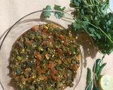 A picture of step 8 of Tomato bhindi.