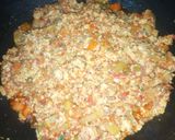 A picture of step 6 of White rice with egg and awara (tofu)sauce.