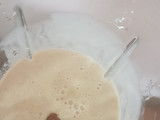 Pudín de banana con crema de maní