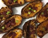 A picture of step 6 of Air fried potato skins.