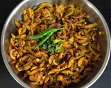 A picture of step 3 of Kantola Subji (Gujarati style).