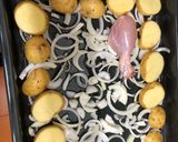 Foto del paso 2 de la receta Pollo al horno con patatas y calabaza