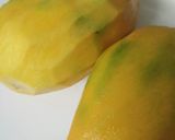 A picture of step 1 of Mango Shrikhand with Dry Fruits.