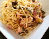 Foto del paso 5 de la receta: Pasta salvavidas con salmón ahumado, alcaparras y queso ricotta