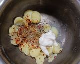 A picture of step 2 of Twice cooked potatoes.