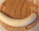 A picture of step 2 of Peanut Butter Banana Roll Up.