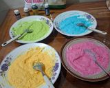 Foto langkah ke 6 dari resep Rainbow Cenil – Cenil Singkong Lapis Warna, Kenyal & Legit.