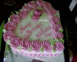 Foto langkah ke 4 dari resep Birthday Cake bentuk ❤Love.