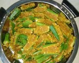 A picture of step 3 of Bharva bhindi.