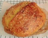 Foto langkah ke 21 dari resep Kunyit Wijen Jinten Hitam Chili Flakes Cheese Sourdough Bread (Open Bake Method).