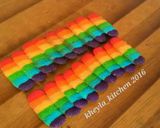 Foto langkah ke 7 dari resep Lidah Kucing Keju Rainbow Ngeju Banget (cookies).
