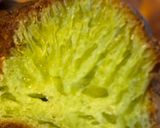 A picture of step 4 of Pandan Honeycomb Cake (Bánh bò lá dứa).