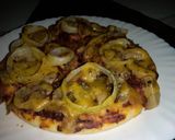 A picture of step 6 of Italian mushroom pizza 🍕#4weekschallenge.