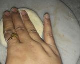 A picture of step 4 of Alu kulcha.