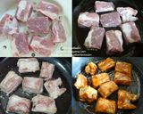 รูปขั้นตอนการทำที่ 1 ของ ซี่โครงหมูตุ๋นสับปะรดเห็ดหอม