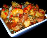 A picture of step 13 of Mike's New Orleans Old School Seafood Gumbo.