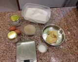 A picture of step 1 of Cinnamon rolls.