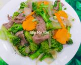 Hình bước làm 6 của món Thịt bò xào súp lơ xanh